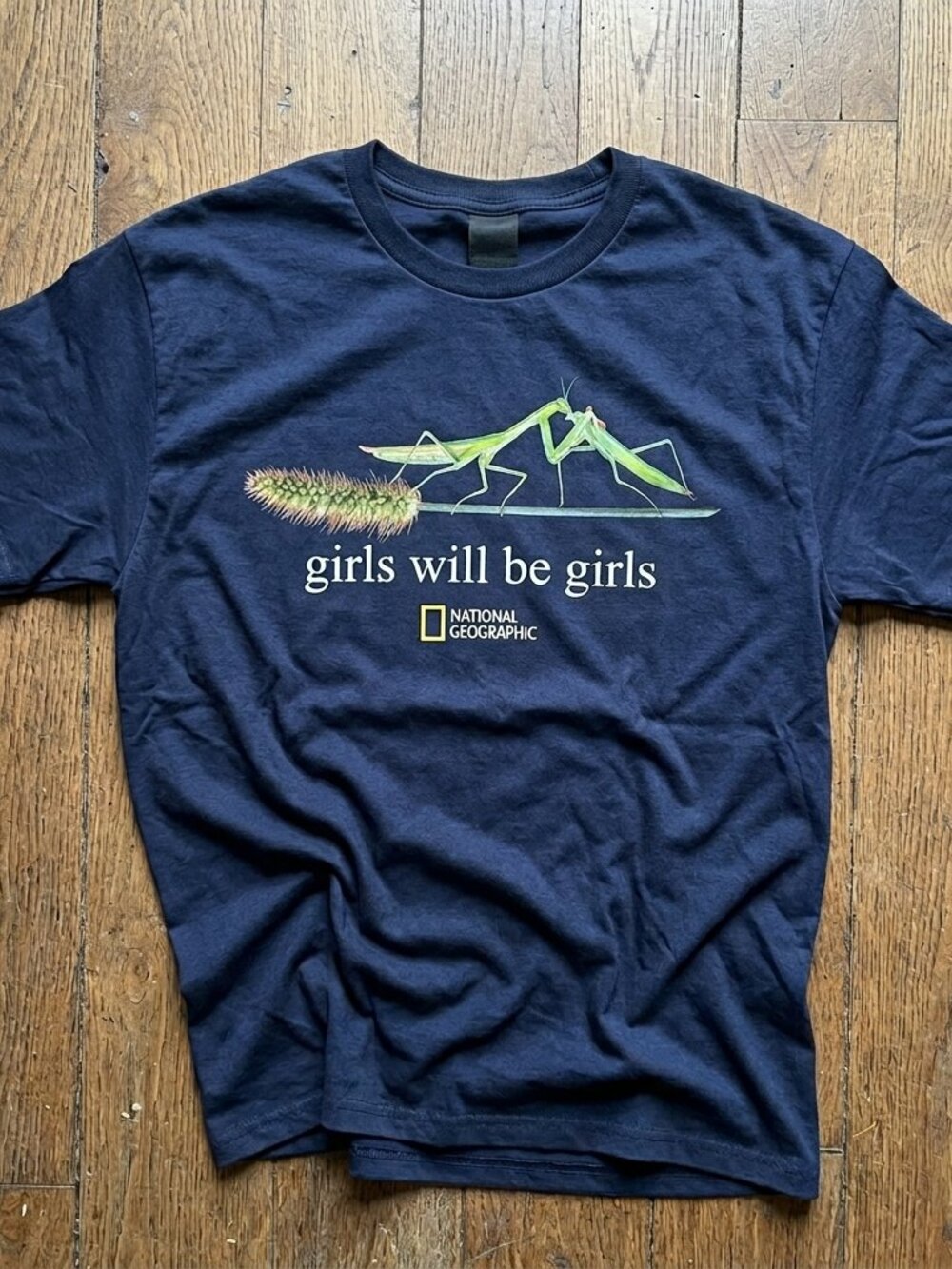 Mantis Graphic Tee National Geographic Nature T-Shirt NAVY